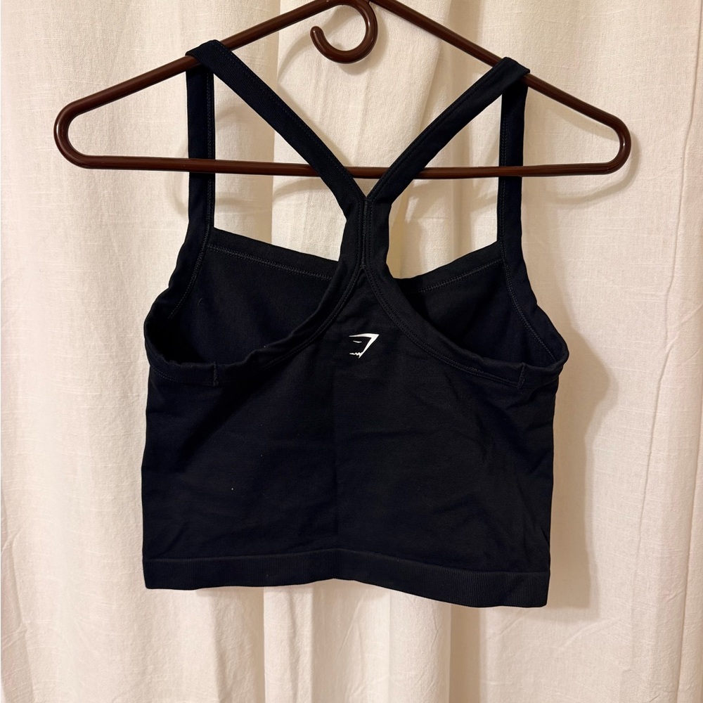 Gymshark Black Racerback Crop Sports Bra